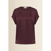 Expresso Blouse Top Fudge Dark Red